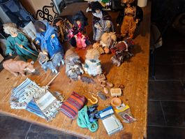 Krippenfiguren Set von Schwarzenberger & Zubehör, Handarbeit