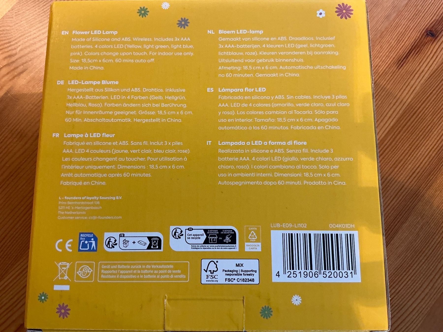 Lampen: FLOWER  LED  LAMPE,   INKL. BATTERIEN – Neu und originalverpackt aus Aesch BL von Fortexx 2
