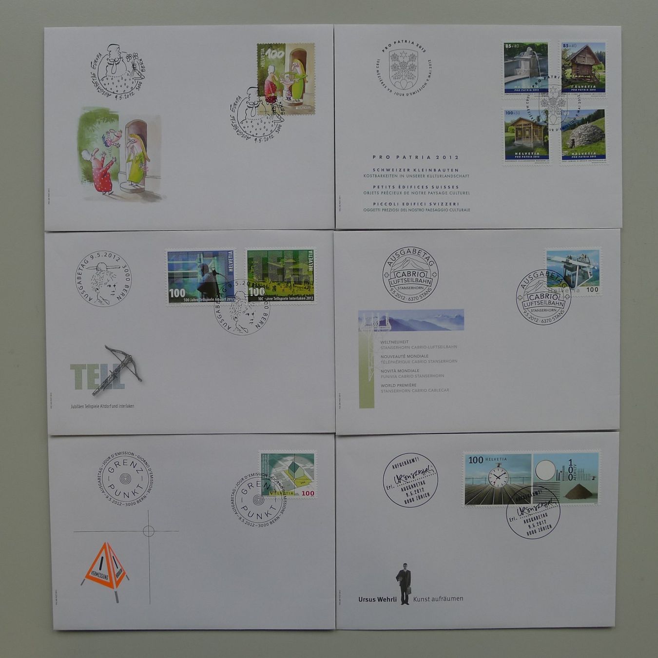 Tutti i francobolli: 2012, FDC Sammlung, total 24 Stück, neuwertig! – Usato da Sursee venduto da Luzernerraute