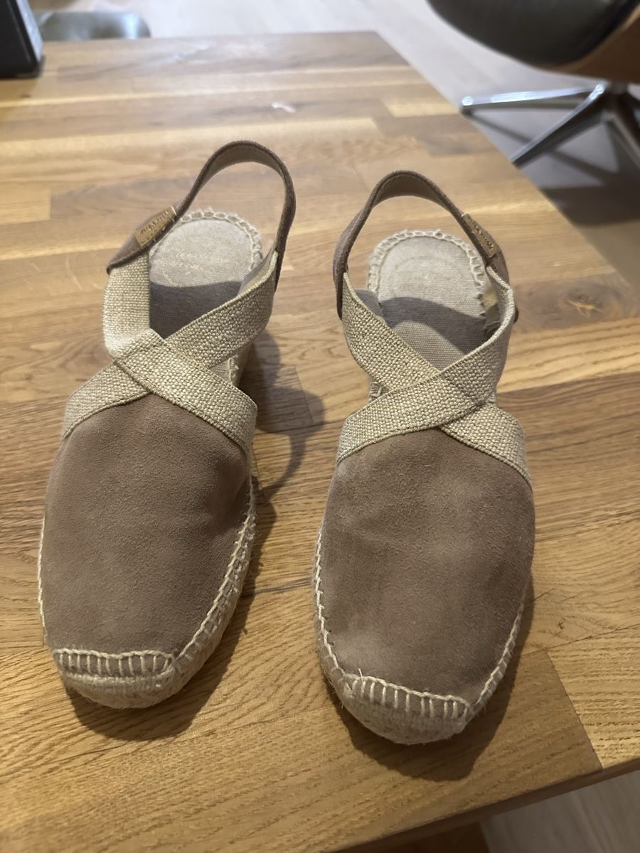 Damenschuhe: Tons Pons Keilabsatz Espadrilles Grösse 36 Braunes Leder – Gebraucht aus Zürich von Gazo_11 1