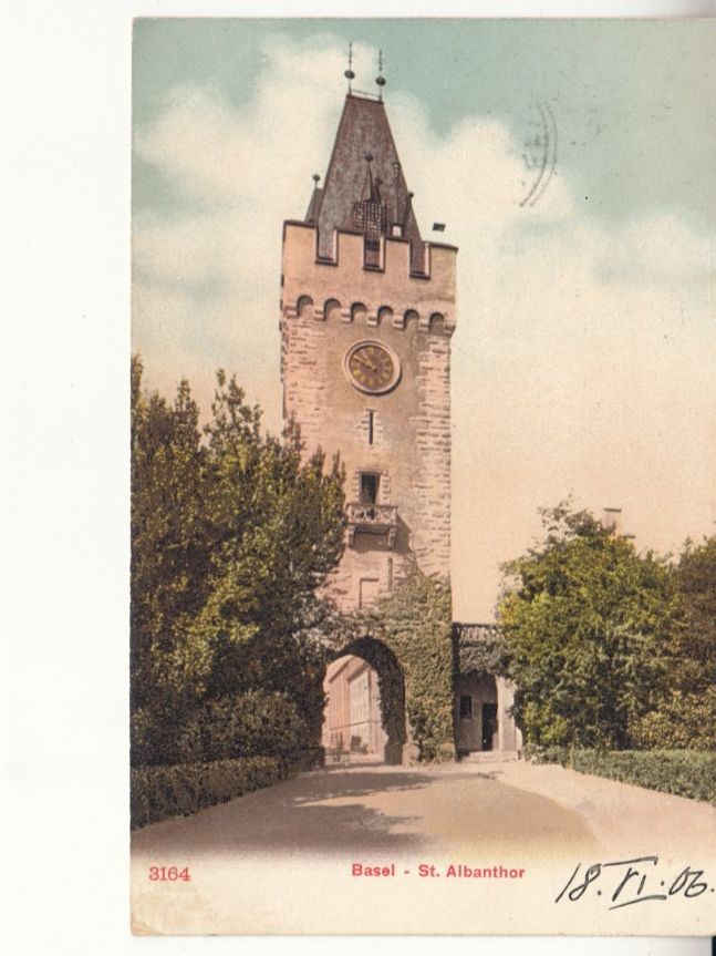 Cartoline postali: Basel St. Albantor 1906 – Usato da Bürglen TG venduto da StampGraf