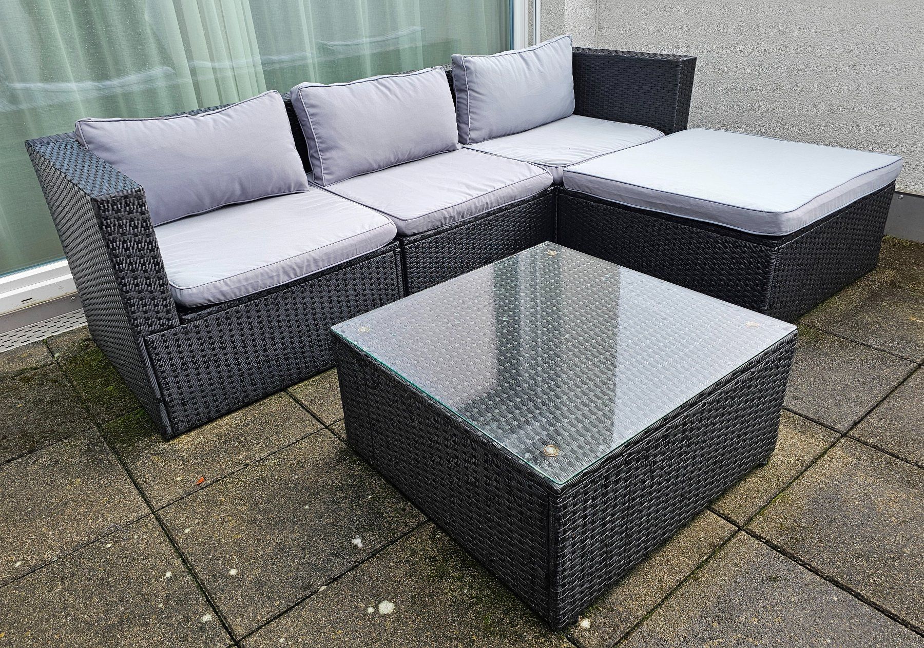Gonser Sofas: Rattanlounge MALIBU schwarz/anthrazit – Gebraucht aus Moosseedorf von alpiwalk