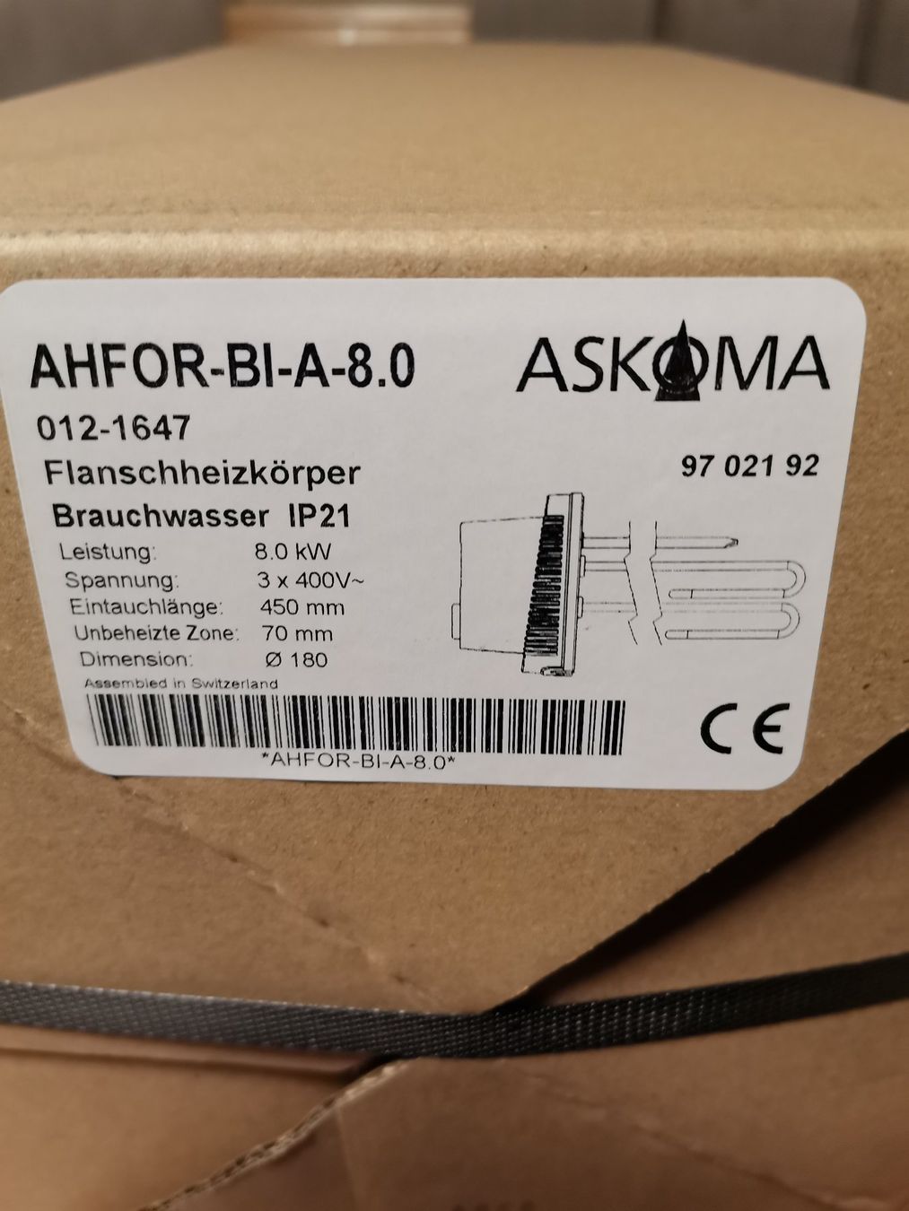 Radiatori: Askoma Elektroheizeinsatz – Usato da Kirchenthurnen venduto da mina34 1