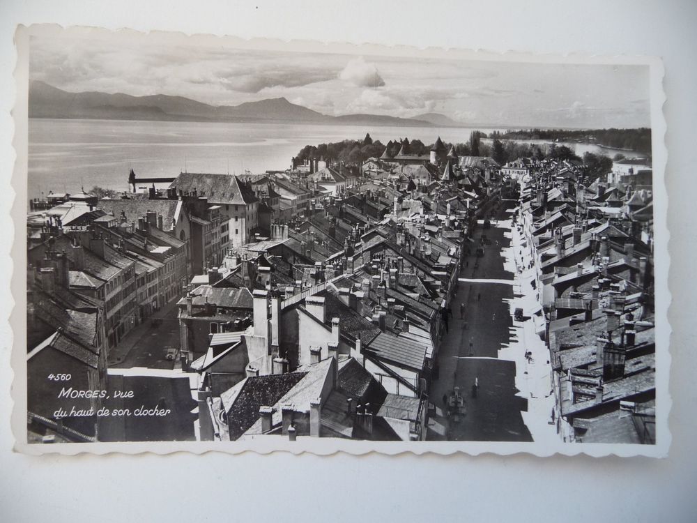 ALTE POSTKARTE - MORGES, VUE DU HAUT DE SON CLOCHER (Gebraucht) in ...
