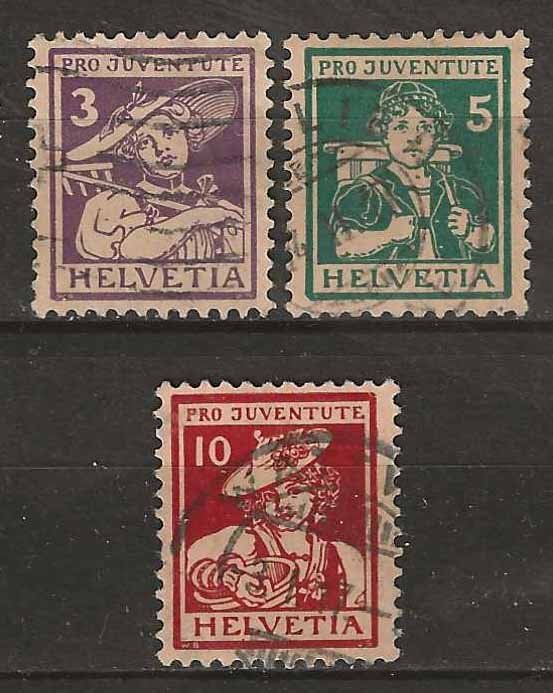Alle Briefmarken: PJ016  - Pro Juventute 1916 obl. – Gebraucht aus Trélex von Phil_Albert