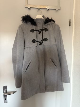 Gate Woman Kurzmantel grau Grösse S/36 mit Kapuze