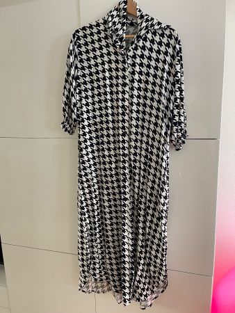 Elegantes Kleid mit Hahnentrittmuster - Grösse 38/M Top!