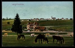 AK Montfaucon, Ortsansicht mit Kirche
