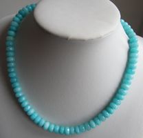 NEU:Blauquarz Halskette Kette Collier Schmuck kein Aquamarin