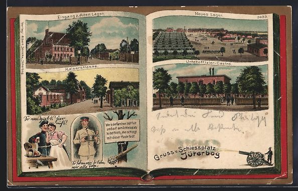 Cartoline postali: Passepartout-Lithographie Jüterbog, Tru – Usato da Berlin venduto da bartko-reher