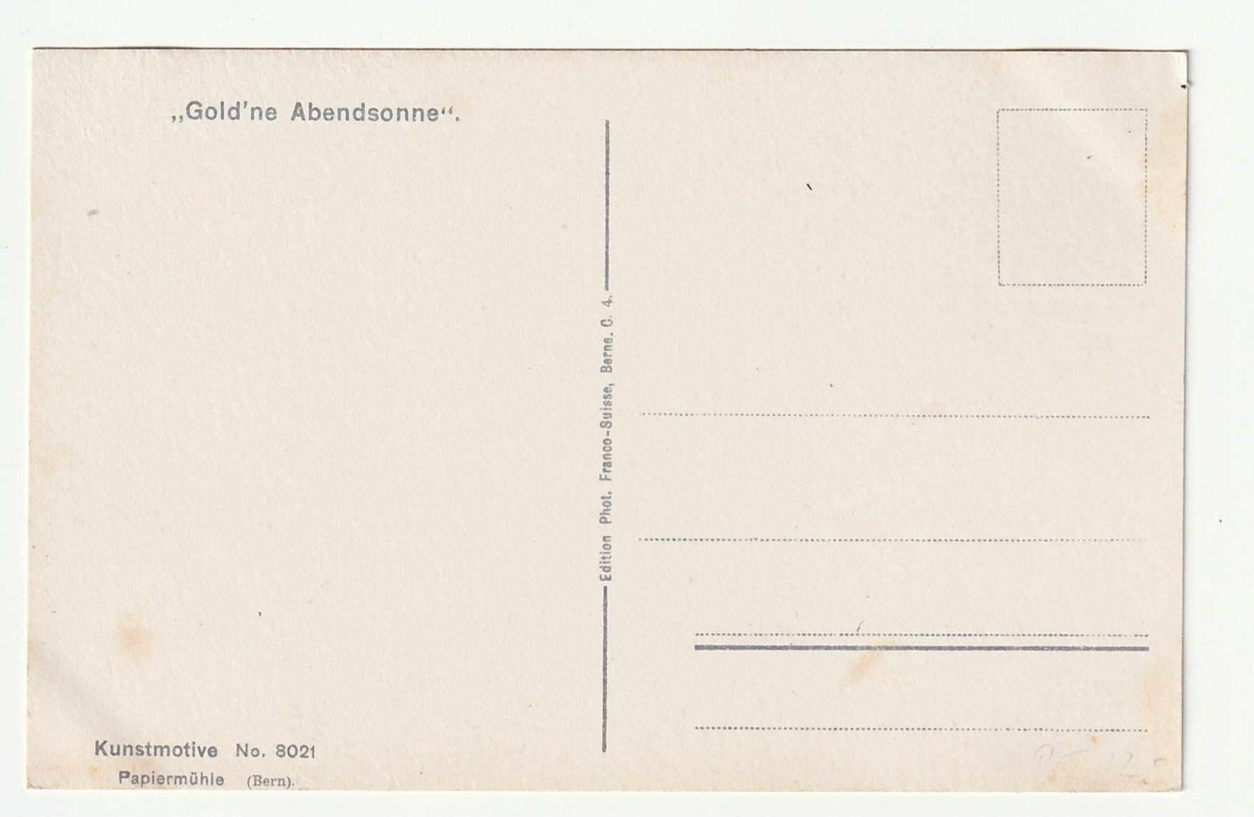 Cartoline postali: Postkarte Bern, Bauernhaus Papiermuehle "Goldne Abendsonne" – Nuovo (secondo la descrizione) da St. Gallen venduto da Ricardo_Deals 1