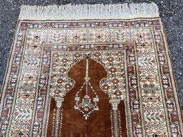Lebendiger sehr feine Kayseri mit Seide Orientteppich 129x93