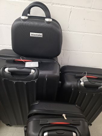 Tectake Koffer Set 4-teilig schwarz guter Zustand