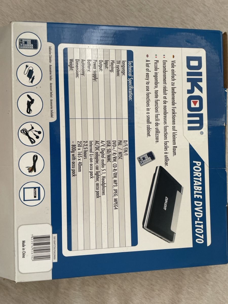 Televisori: Dikom portable DVD-LT070 7" LCD – Usato da Avenches venduto da Sissi_17 4