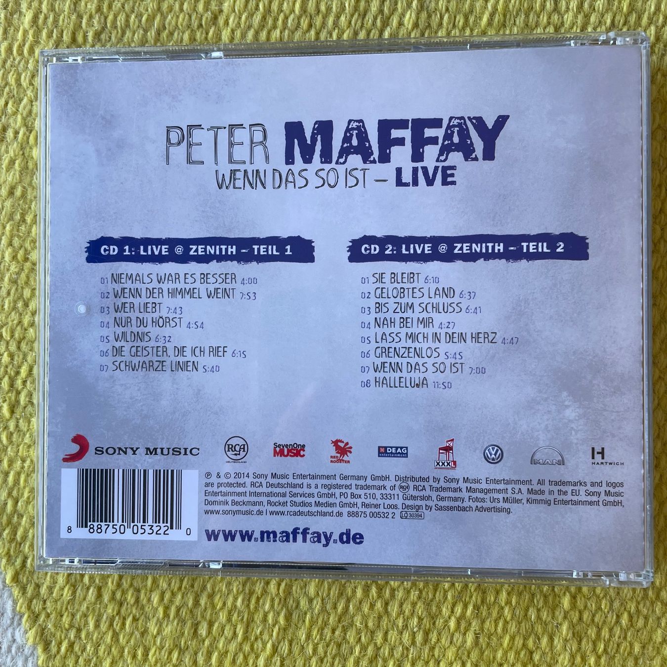 CD: PETER MAFFAY-2CD WENN DAS SO IST-LIVE – Usato da Rorschacherberg venduto da CD-Roli 1