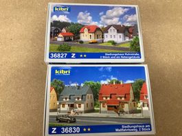 2er Set Kibri Spur Z 36830 / 36827 Bausätze Siedlungshäuser