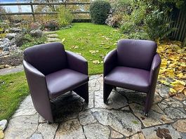 Deux fauteuils Jori en cuir - design et grand confort