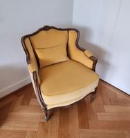 Wunderschöner, hellgelber Sessel (Bergère)