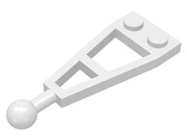 Lego 2x System Platte 1x2 mit Schleppball (2508) weiss