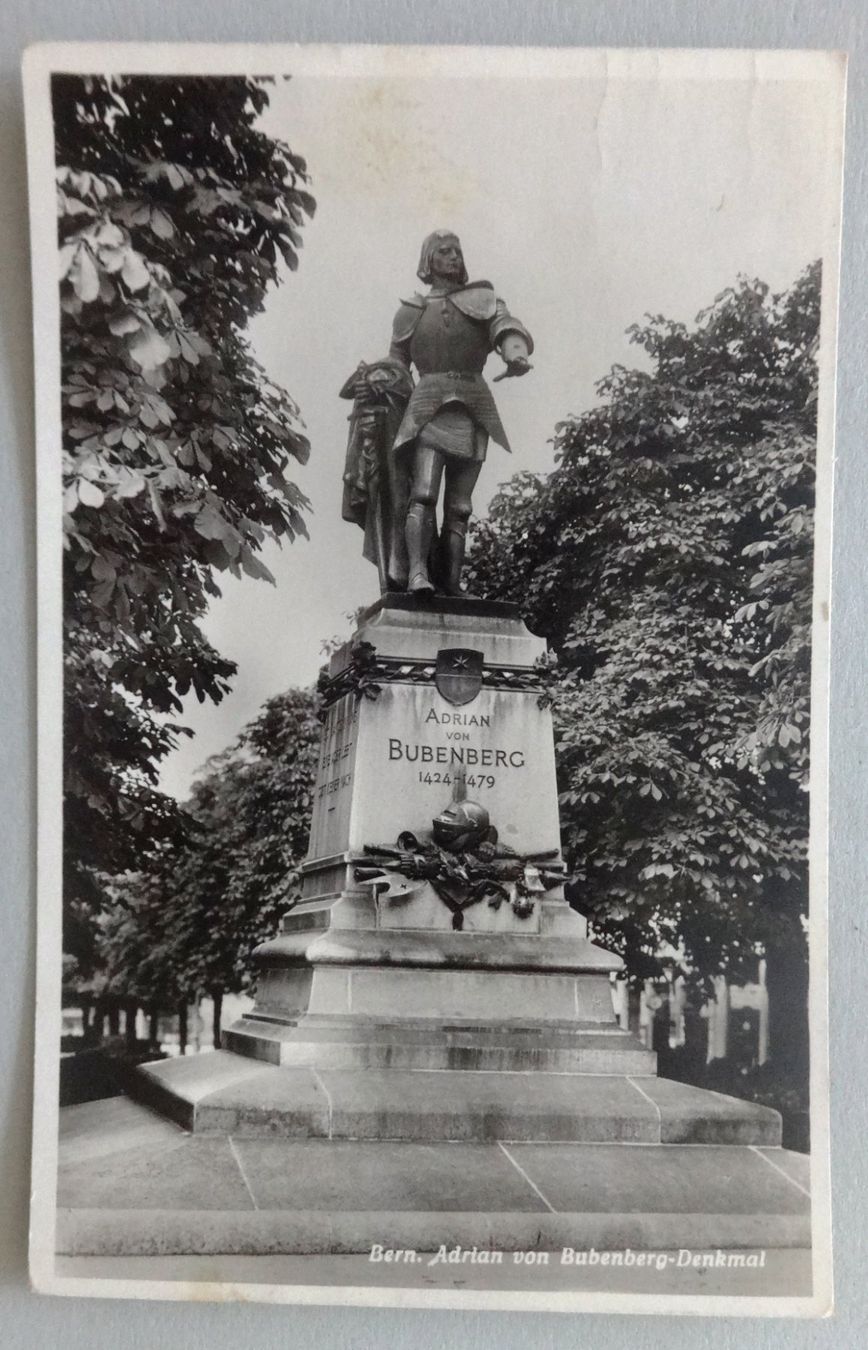 Ansichtskarten: Bern, Adrian von Bubenberg-Denkmal – Gebraucht aus Fétigny von Billy2miny
