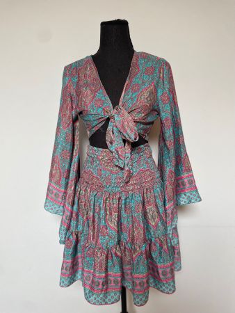 Boho Minirock und Bluse
