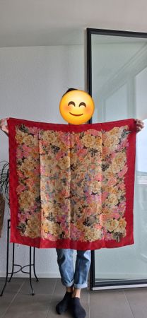 Seidentuch/ Schal Blumenmuster 