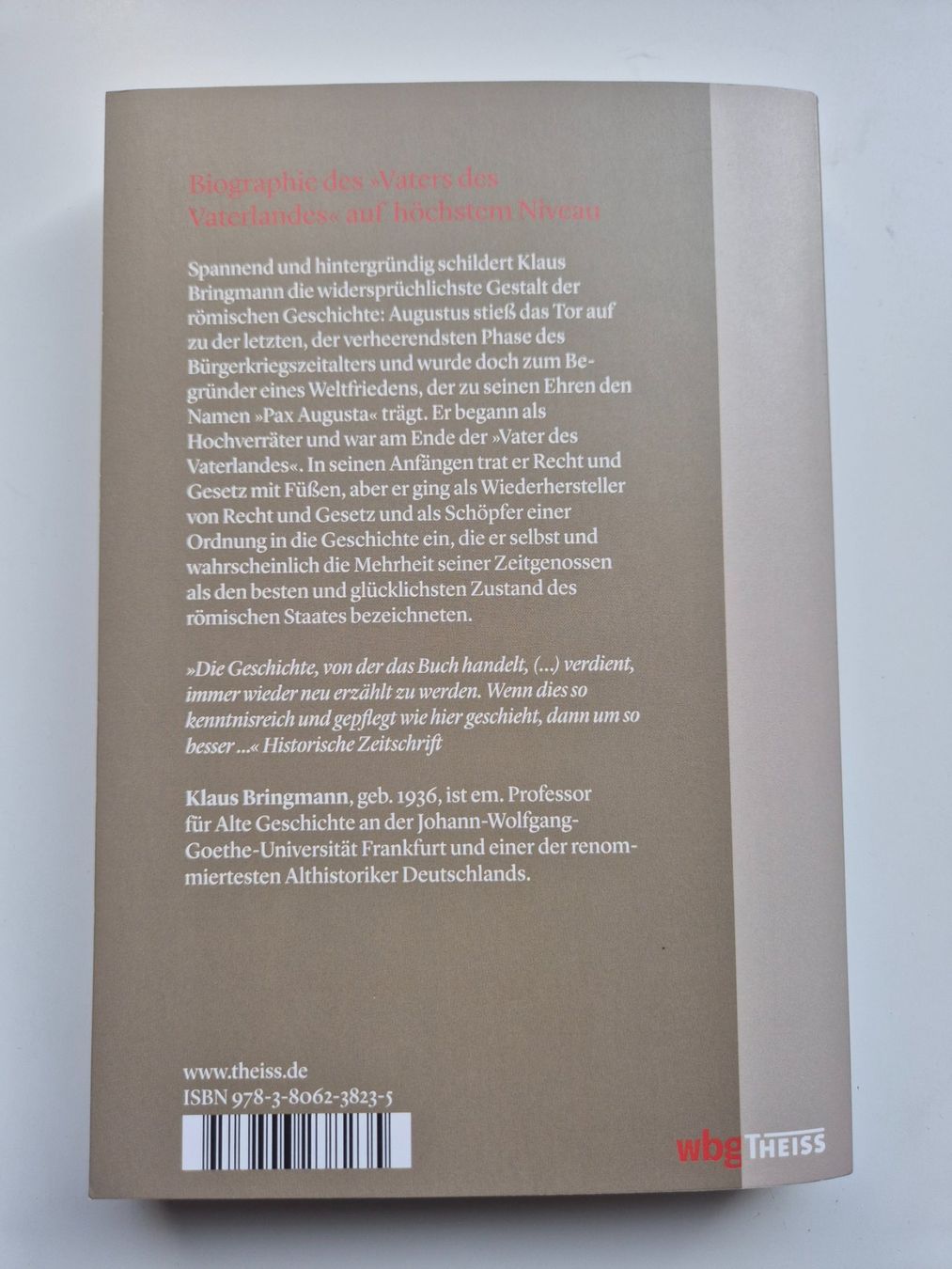 Libri: AUGUSTUS      Klaus Bringmann  /  wbg Theiss – Usato da Niederweningen venduto da Obson 2