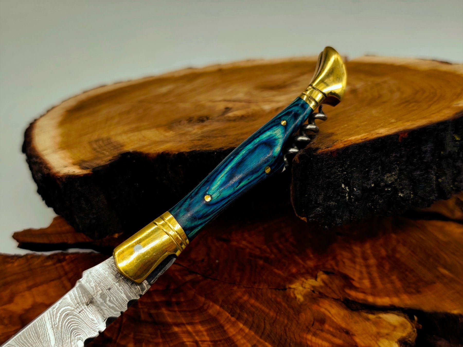 Accessori: Laguiole Damast Messer Klappmesser echtes Damastmesser – Nuovo e nell'imballaggio originale da Arlesheim venduto da Premius_1 5