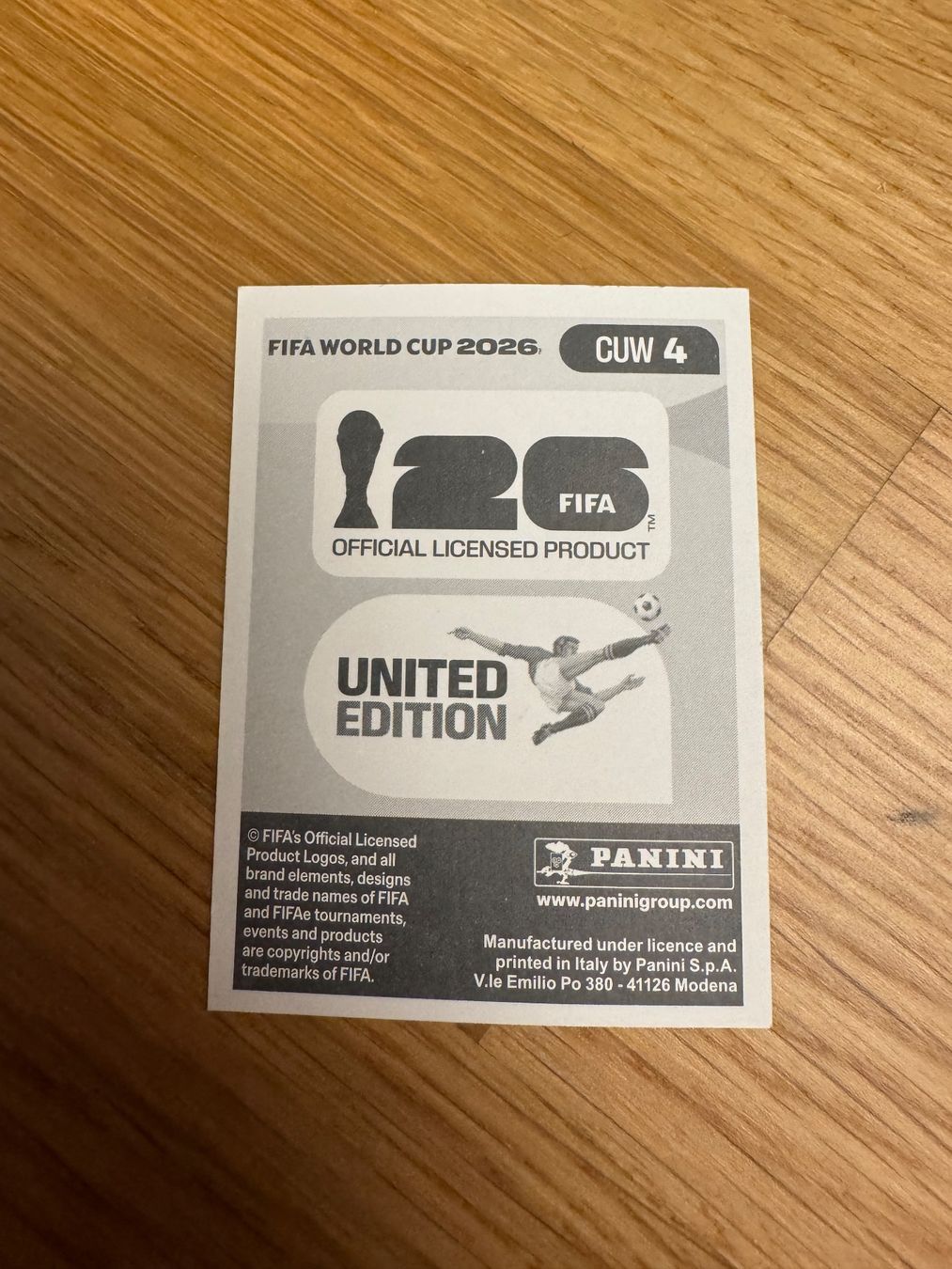 Panini Carte collezionabili: CUW 4 Panini FIFA World Cup WM 2026 – Nuovo e nell'imballaggio originale da Zürich venduto da wtpooh 1