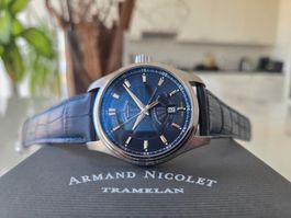 Armand Nicolet MH2 Automatikuhr – Neu, Full Set - Dunkelblau