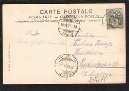 Schiffspost Luzern - Flüelen auf AK Vierwaldst. See 1907