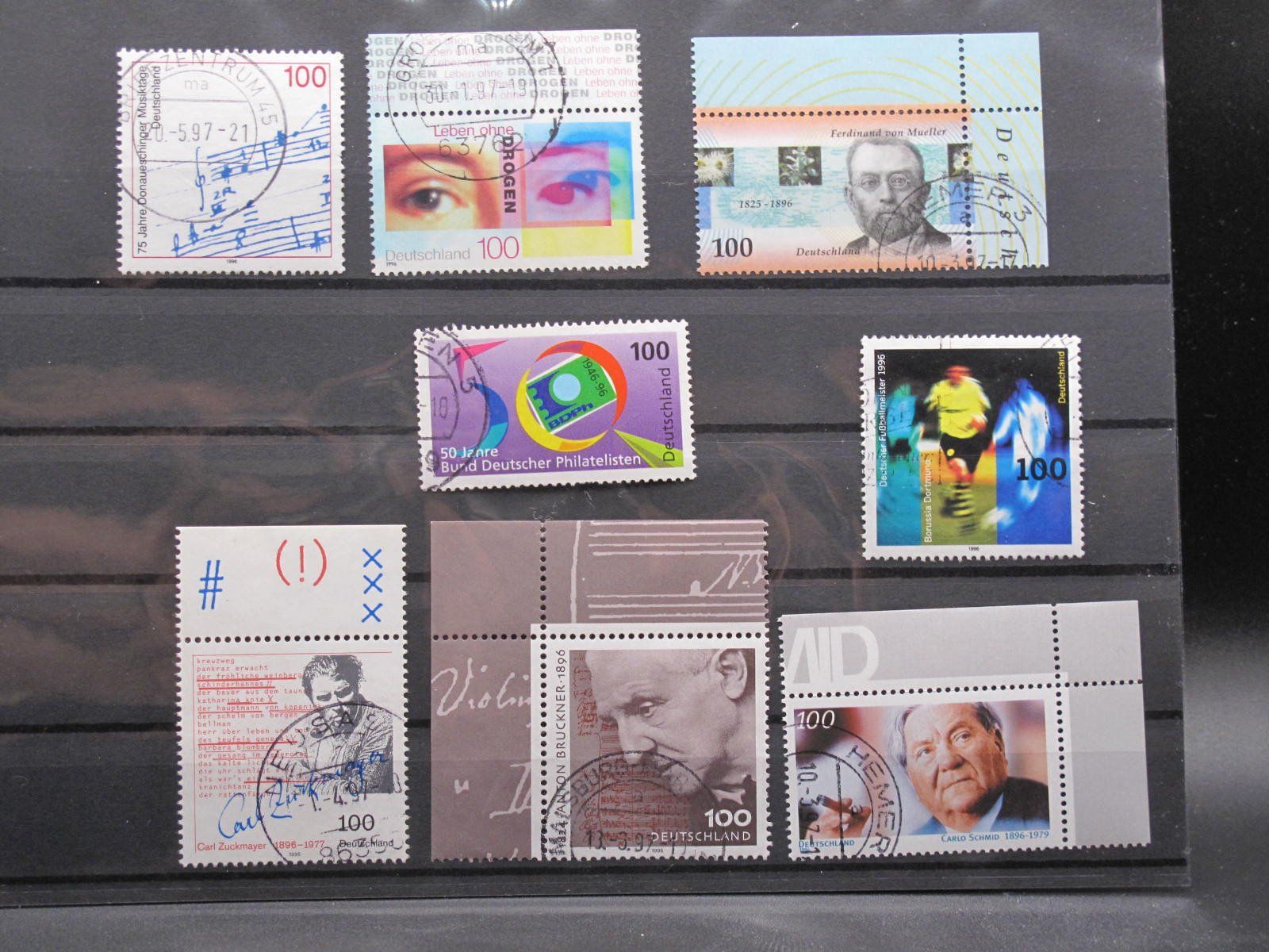Alle Briefmarken: BRD 1996 Tag der Briefmarke / Carlo Schmid gest. – Gebraucht aus Wil SG von fva01