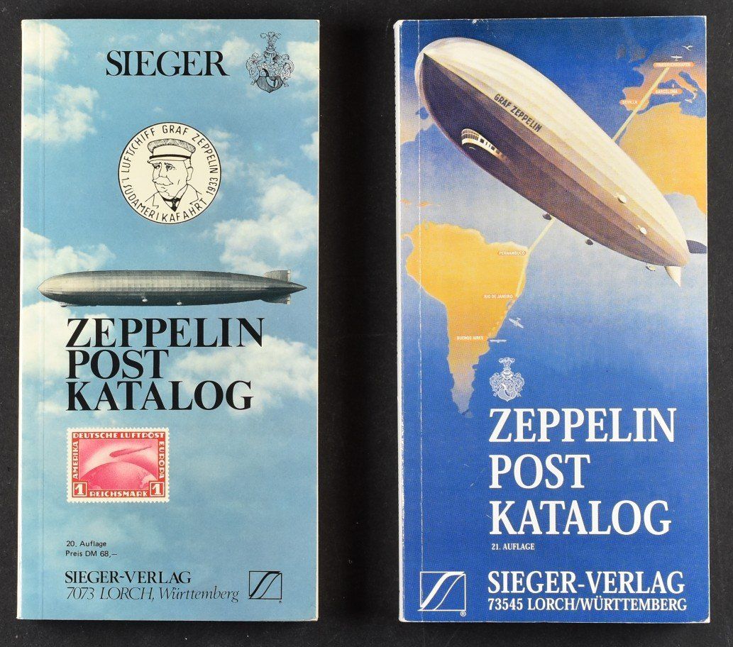 Tutti i francobolli: ZEPPELINPOSTKATALOG SIEGER 20. u. 21. AUFLAGE gut erh. – Usato da Wetzikon ZH venduto da Philimpex