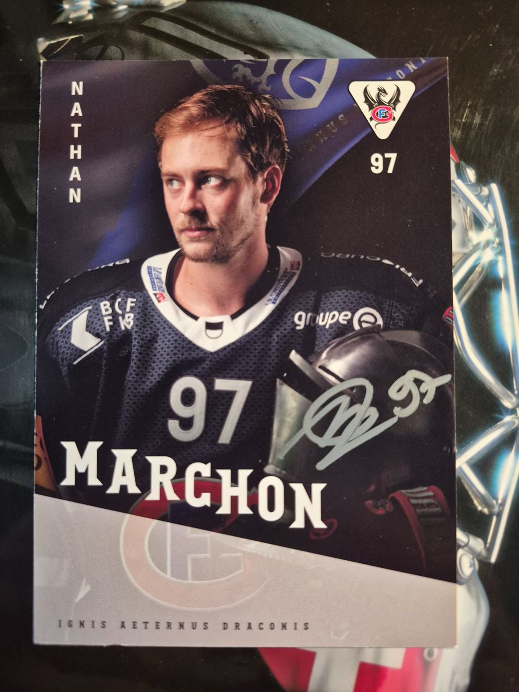 Autografi: Nathan Marchon HC Fribourg Gotteron – Usato da Treiten venduto da Sauber73
