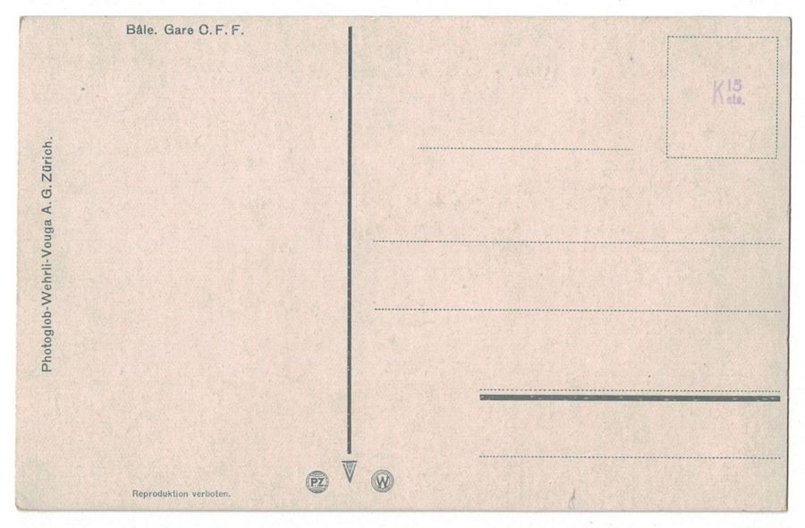 Cartoline postali: Basel, Hauptbahnhof, Oldtimer, um 1910 – Usato da Frauenfeld venduto da POML 1