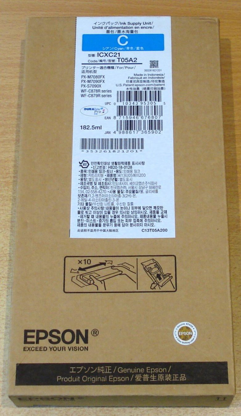 Epson Cartucce per stampanti & toner: Epson WorkForce Pro WF-C878, WF-C879 cyan Patrone, T05A2 – Nuovo e nell'imballaggio originale da Glattbrugg venduto da copytron 1