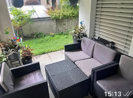 Garten Sitzgruppe Rattan Optik 4-teilig guter Zustand