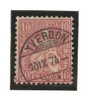 YVERDON 10.09.74 auf Zu#38 Mi#30 Vollstempel [14A2]