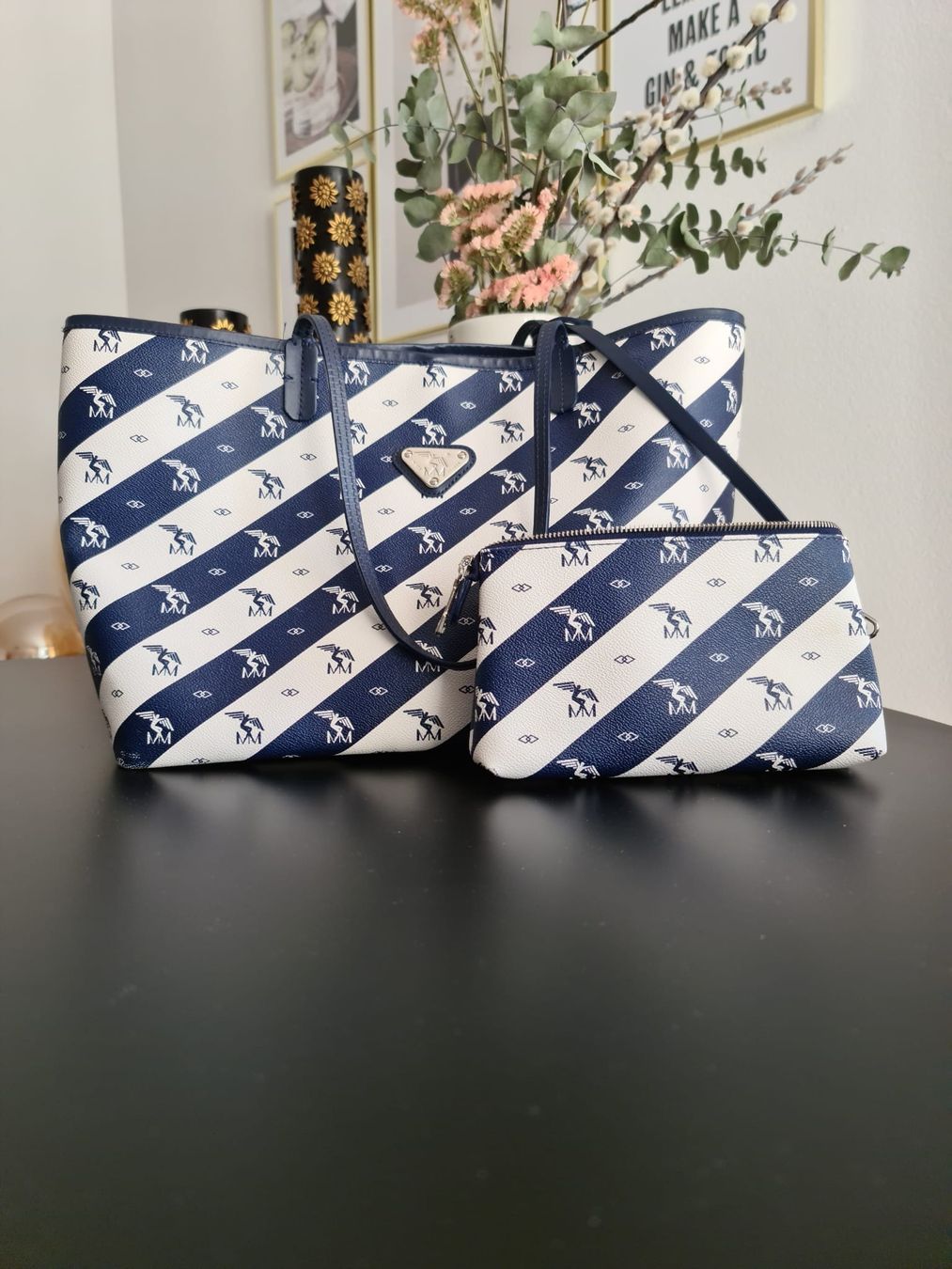 Maison Mollerus Borse da donna: MAISON MOLLERUS Shopper Bern / Special Edition, weiss/blau – Usato da Aadorf venduto da nad_n7rr