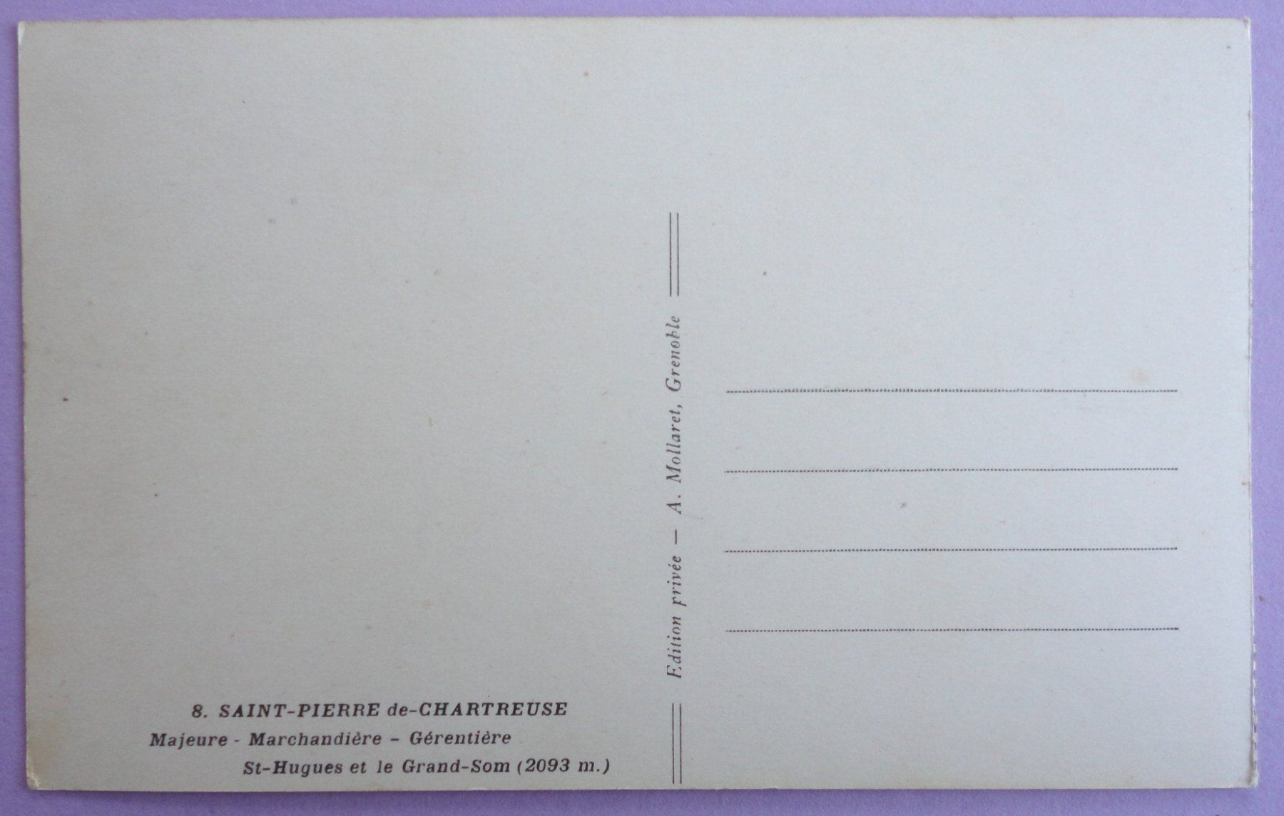 Cartes postales: Saint-Pierre de Chartreuse – D'occasion à Fétigny par Billy2miny 1