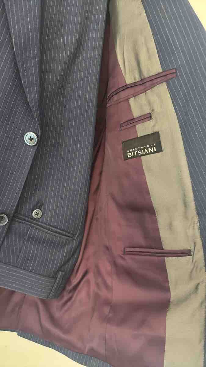 Completi, tute sportive e funzionali: Aristoteli Bitsiani Pin Stripe Suit, Blue – Nuovo (secondo la descrizione) da Zürich venduto da janders 3