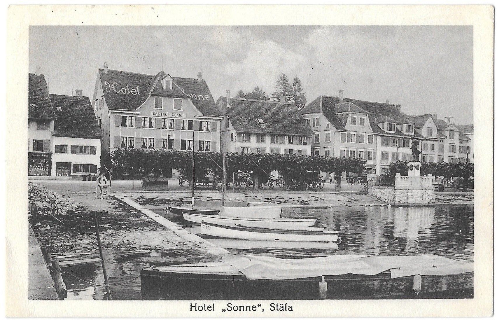 Ansichtskarten: Stäfa Hotel Sonne – Gebraucht aus Olten von clotaldi