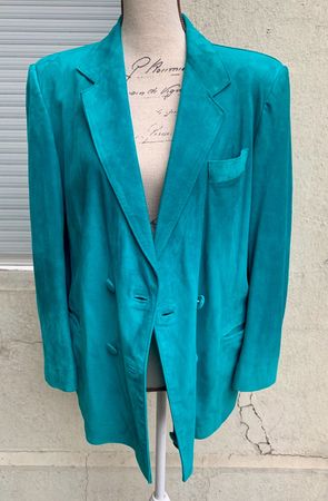 Splendide veste 100% daim vert vintage MARIO TAFURI It. t.40