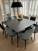 Rimadesio Long Island Esstisch-schwarz 1,45x1,45m