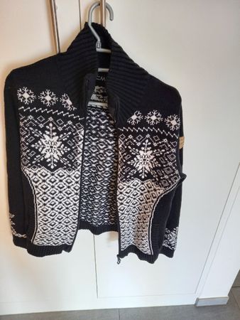 CMP Strickjacke schwarz weiss Muster Grösse S 38