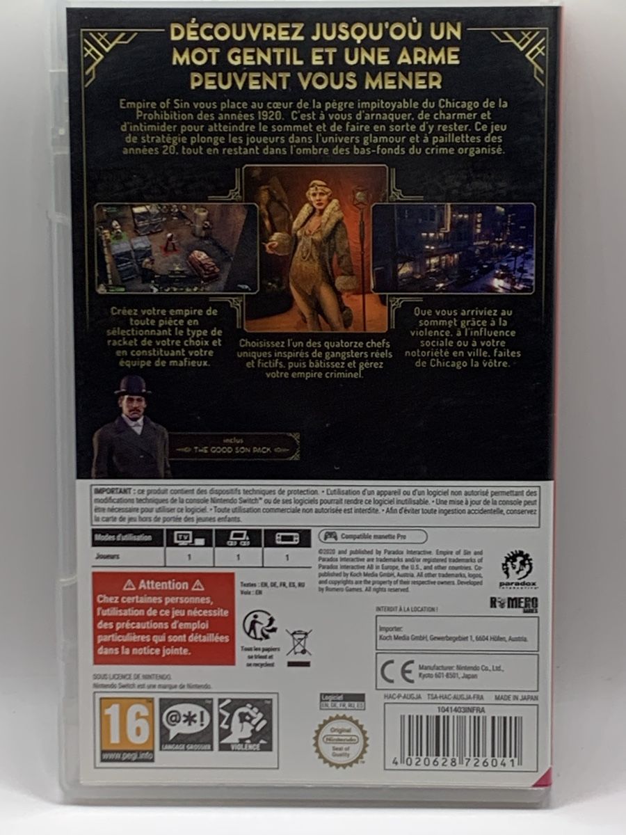 Nintendo Spiele: Empire of Sin - Nintendo Switch – Gebraucht aus Ostermundigen von RG-Collector 1
