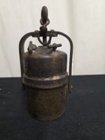 Grubenlampe Benzine Lampe alt mit Patina Karbidlampe