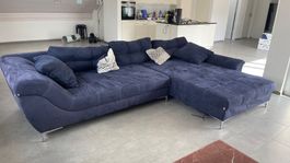 Grosses Ecksofa blau gebraucht