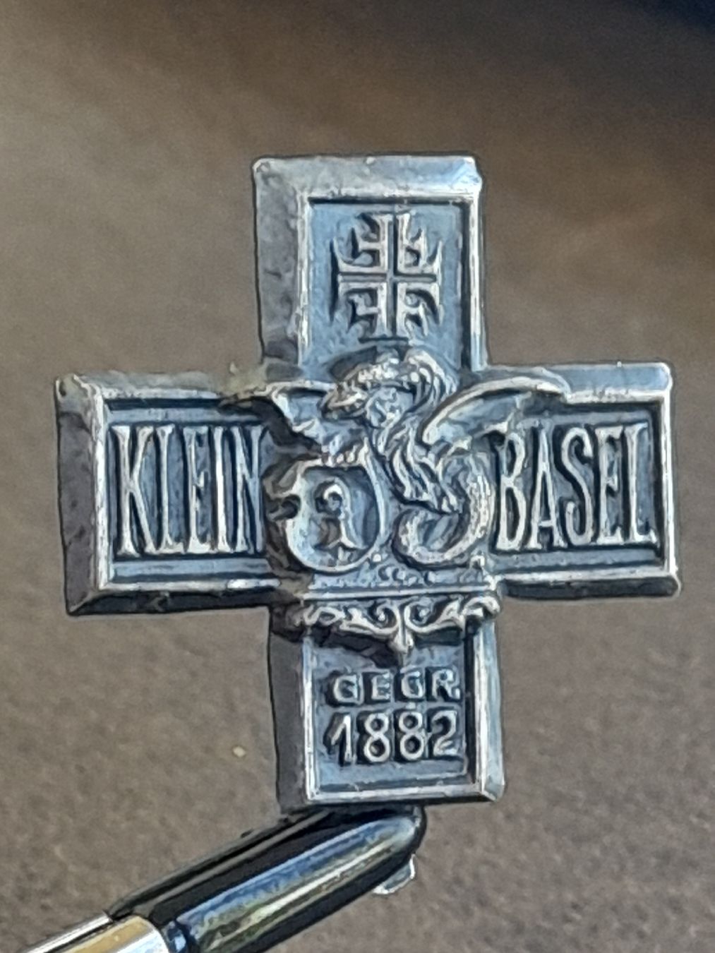 Spille & Fermagli: Antik Abzeichen Brosche 1882 Klein Basel  Gegr – Usato da Basel venduto da Basel_20
