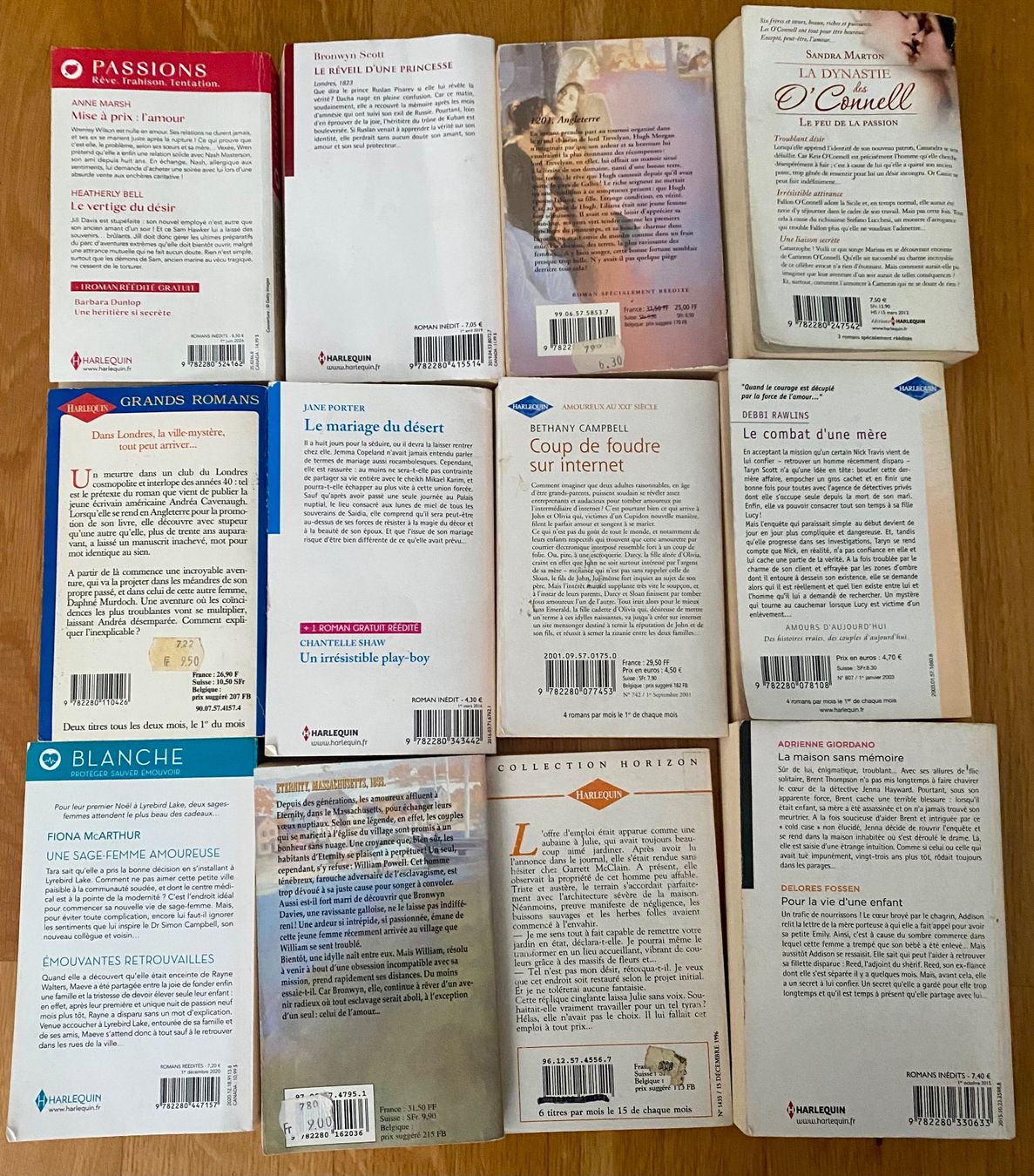 Libri: Lot de 12 romans Harlequin – Usato da Lausanne venduto da Vracorama 1